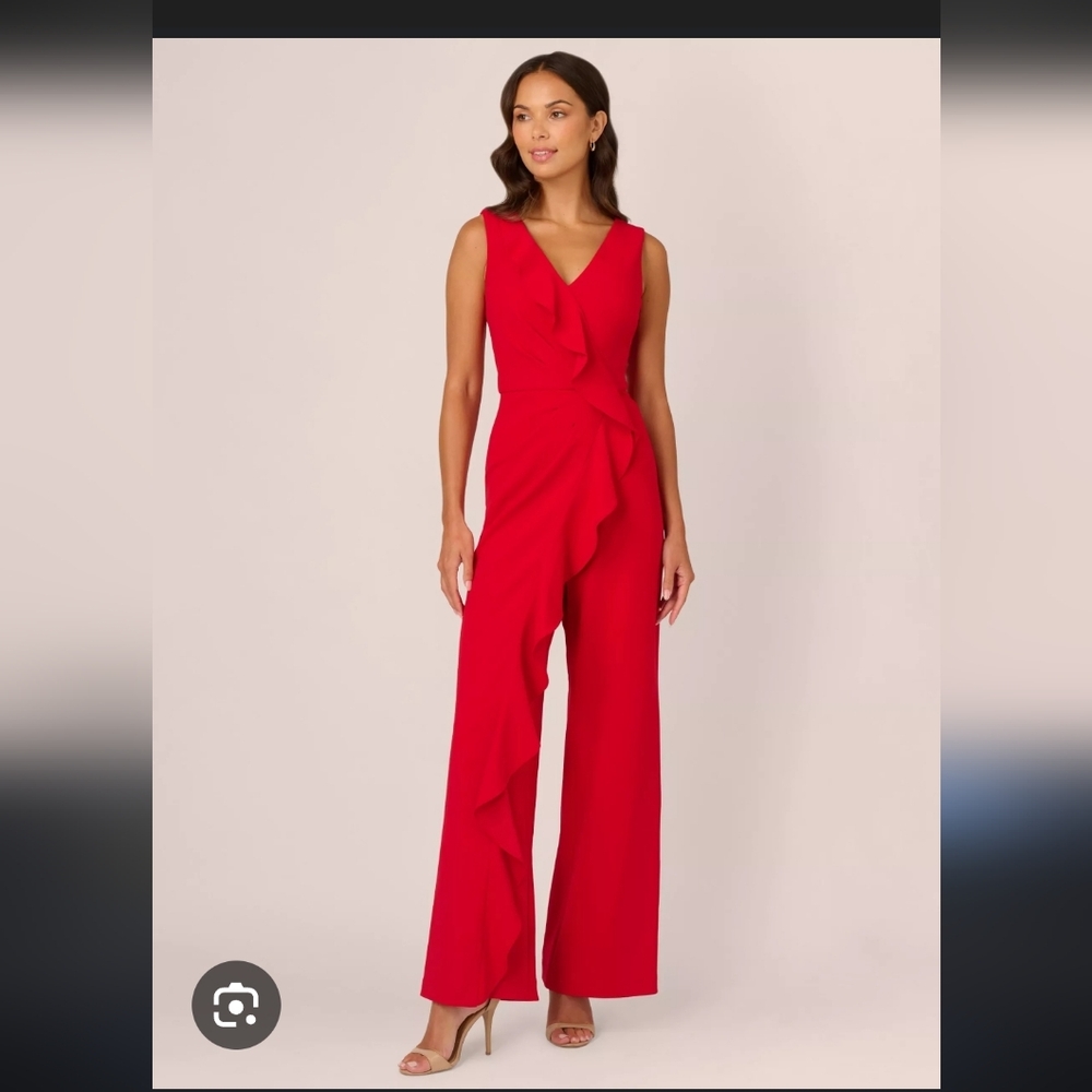 Laundry By Shelli Segal Red Jumpsuit - Picture 2 of 7